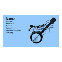 Música de Bluegrass com banjo Modelos Cartao De Visita
