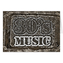 Música do anos 80 do vintage - cartões