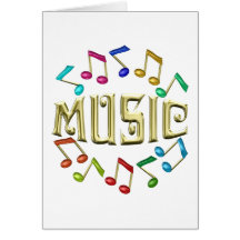 MÚSICA DOURADA CARTÃO