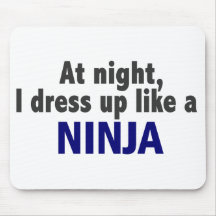 Na noite eu visto-me acima como um Ninja Mouse Pad