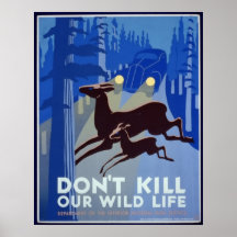Não mate nosso poster selvagem da vida