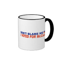 Não me responsabilize que eu votei para McCain Canecas
