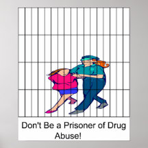 Não seja um prisioneiro do poster do abuso de drog
