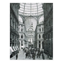 Nápoles, 1908, galeria Umberto mim Cartão Postal