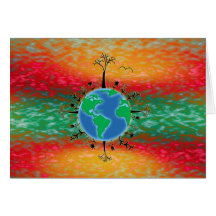 Nascer do sol do ~ do Dia da Terra Cartão