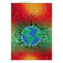 Nascer do sol do ~ do Dia da Terra Cartoes