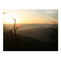 Nascer do sol em Ridge de cobre, fuga apalaches Cartões Postais