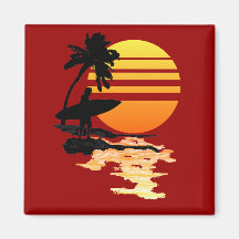 Nascer do sol surfando imã