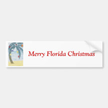 Natal alegre de Florida, palmeira com ornamento Adesivo