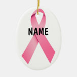 Natal cor-de-rosa da fita do cancro da mama ornamentos para arvore de natal