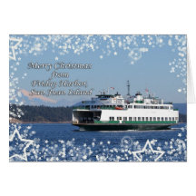 Natal da balsa do porto de sexta-feira boas festas cartão