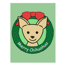 Natal da chihuahua cartão postal