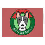 Natal de bull terrier cartão