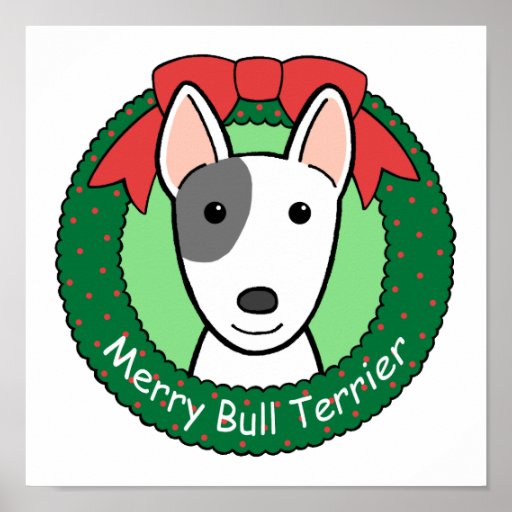 Natal de bull terrier posteres