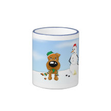 Natal de Terrier irlandês Caneca