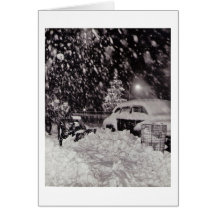 Natal nos anos 50 do vintage da Nova Iorque Cartao