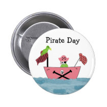 Navio de pirata cor-de-rosa crachás