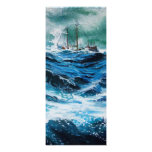 Navio no mar na tempestade convite personalizado