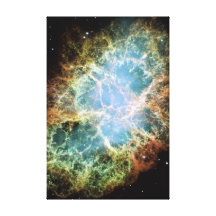 Nebulosa de caranguejo da cerceta impressão de canvas envolvida