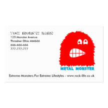 Negócio Card do monstro de Rock=Life ' Modelo Cartões De Visitas