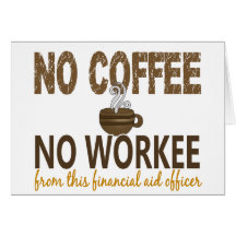 Nenhum café nenhum oficial da ajuda económica de W Cartão