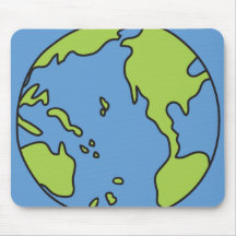 Nenhuns símbolos da terra & do reciclar do Hooter  Mousepad
