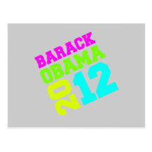 NÉON DO BALANÇO DE OBAMA 2012 CARTAO POSTAL