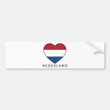 Netherland Heart with black NEDERLAND Adesivos