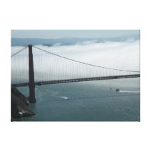 Névoa de golden gate bridge impressão de canvas esticadas