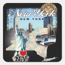 New York Adesivo Quadrado