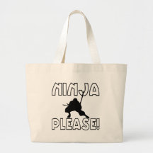 Ninja por favor! bolsa para compras