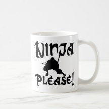 Ninja por favor! caneca