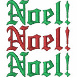 Noel! Hoodie básico bordado do fecho de correr Moleton Bordado Com Capuz