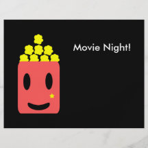 Noite de cinema! modelos de panfleto