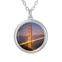 Noite em golden gate bridge colares personalizados