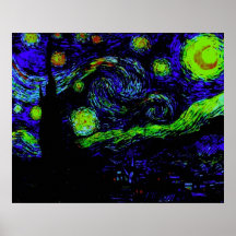 Noite estrelado brilhante de Van Gogh Posters