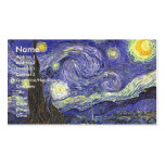 Noite estrelado de Van Gogh, apos impressionismo d Modelo De Cartões De Visita