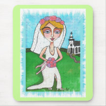 Noiva bonita - mousepad do dia do casamento