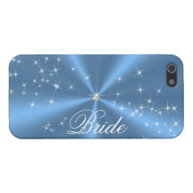 NOIVA - DIAMANTE NO CETIM AZUL iPhone 5 CAPAS