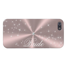 NOIVA - DIAMANTE NO CETIM COR-DE-ROSA iPhone 5 CAPA