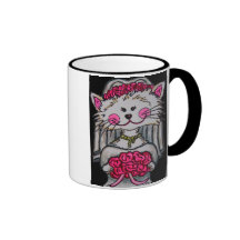 Noiva do gatinho a ser caneca