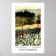 North Yorkshire amarra o impressão ou o cartaz