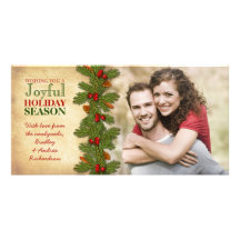 Nossos primeiros do Natal cartões de fotos do feri Cartão Com Foto Personalizado