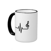 Nota da música da freqüência caneca