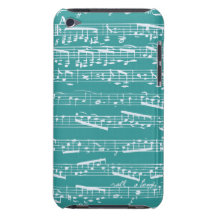 Notas azuis da música do Aqua Capa iPod Touch