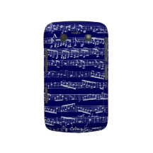 Notas da música dos azuis marinhos capas blackberry