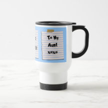 Notas do amor para minha tia caneca