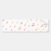 Notas musicais coloridas: adesivo
