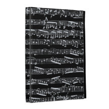Notas preto e branco da música