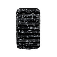Notas preto e branco da música capas blackberry